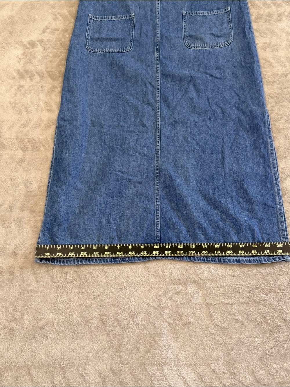 Carriage Court Sport Vintage Denim Jumper MIDI Dress 90s Grunge Indie Size S - Picture 4 of 6